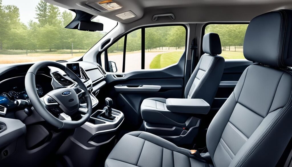 2023 Ford Transit interior