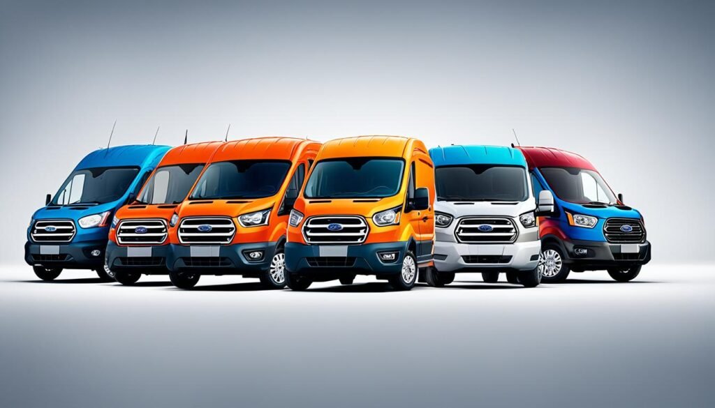 Ford Transit 2021 exterior color palette