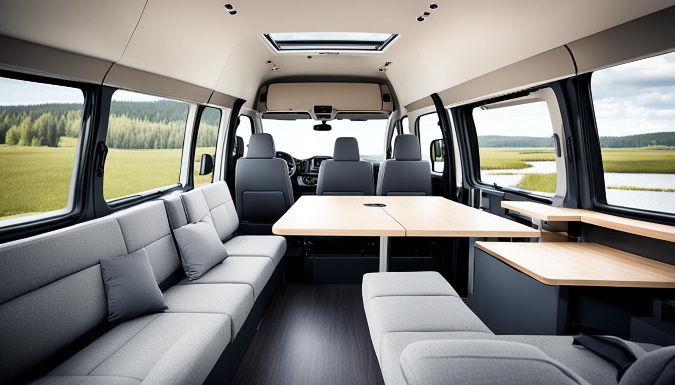 High roof van interior